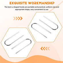 150 Stuks Hoge Temperatuur Nichrome Draad Ringetjes, U Hanger Haken voor Hobbyisten Diy Hanger, Ornamenten, Smelten in Glas