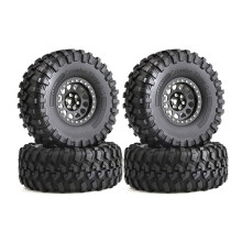 4PCS 135mm Metal 2.2 Beadlock Wheel Rim Tire Set for 1/10 RC Crawler Car Axial SCX10 Wraith Capra TRX4 D90,B