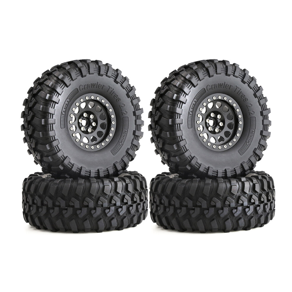 4Pcs 135Mm Metal 2.2 Beadlock Wheel Rim Tire Set For 1/10 Rc Crawler Car Axial Scx10 Wraith Capra Trx4 D90,B 4711949362109