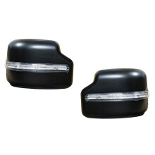 Car Rear View Mirror Cover with LED Turn Lights for Jimny JB64 JB74 2019-2022 Replacement Side Mirror Caps
