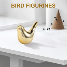 Casa Polare Statuette di Uccelli Dorati Statue Moderne di Uccelli nel Ceramica Scultura di Animali Decorazione Domestica Artigianato Ceramica Dorata