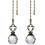 Set of 2 Vintage-Style Clear Fan Pull Ceiling Fan Chain Pulls Crystal Prism 1
