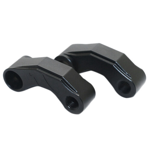 Pair Motorcycle Mirror Extender Risers Universal Handlebar Mount Rearview Mirror Spacers Adapter M10 Black