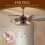 Set of 2 Vintage-Style Clear Fan Pull Ceiling Fan Chain Pulls Crystal Prism 3