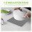 Large Silicone Pot Holder Square Thick Heat Insulation Pad Non-Slip Corrugated Kitchen Table Mat(Gray) 5