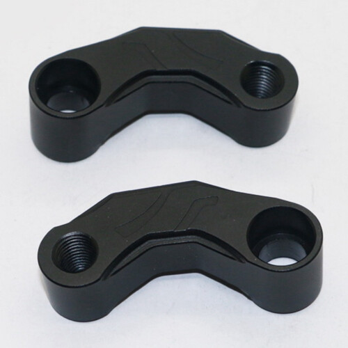 Pair Motorcycle Mirror Extender Risers Universal Handlebar Mount Rearview Mirror Spacers Adapter M10 Black 1