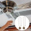 2Pcs Ceiling Fan Pull Chain Set Sun & Moon Pattern Pull Chains Extension Copper Beaded  Fan Pull Chain with Ornament 1