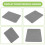 Large Silicone Pot Holder Square Thick Heat Insulation Pad Non-Slip Corrugated Kitchen Table Mat(Gray) 7