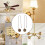 2Pcs Ceiling Fan Pull Chain Set Sun & Moon Pattern Pull Chains Extension Copper Beaded  Fan Pull Chain with Ornament 6
