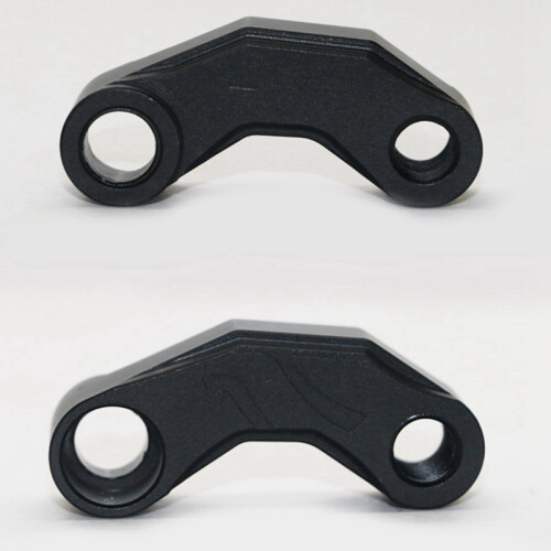 Pair Motorcycle Mirror Extender Risers Universal Handlebar Mount Rearview Mirror Spacers Adapter M10 Black 2