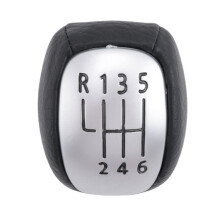 Perilla de Cambio de Marchas de Coche de 6 Velocidades Palanca de Cambios de Cuero PU Bola de Mano para  / Laguna Mk3 2007-2014