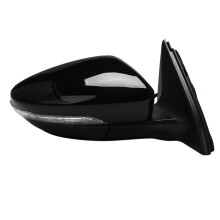 Right Side Rear View Mirror Assembly Power Glass Heated Turn Signal 6 Wires for  2011 - 2018 5C7857508 Black