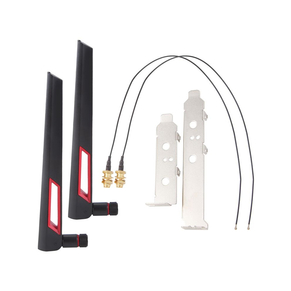 2X8dbi Dual Band M.2 Ipex Mhf4 U.fl Cable To Rp-Sma Pigtail Wifi Antenna Set For Ax210 Ax200 9260 9560 Ngff Card 4711239464001