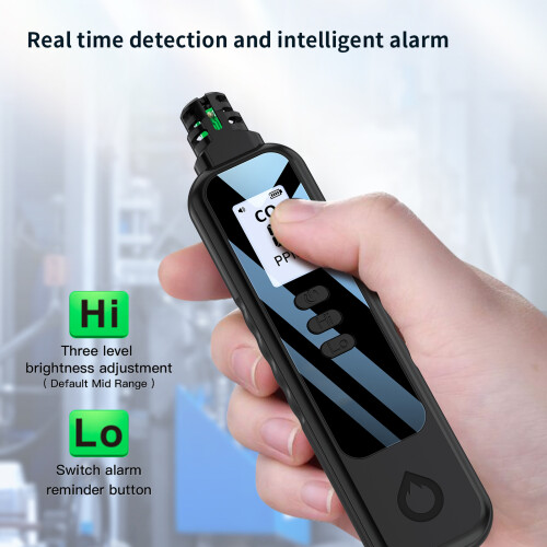 Portable Handheld CO Detector LCD Display 13.4cm Black/White 2