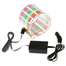 Car Windshield LED Sound Activated Equalizer Car Neon EL Light Music Rhythm Flash Lamp Sticker with Control Box 45X11CM