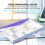 12 Packs Binder Pocket 11 Holes Expandable Binder Folders for 2/3/4  Binder Plastic Envelope File Document Pouch 5