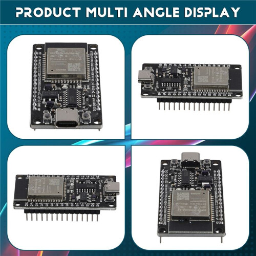 5 PCS ESP32 WROOM-32 Development Board Type-C CH340C Ultra-Low Power Consumption Dual Core Wireless Module 2