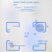 2L Rich Hydrogen Water Bottle Alkaline Water Ionizer Machine Water Filter Drink Hydrogen Water Generator US Plug