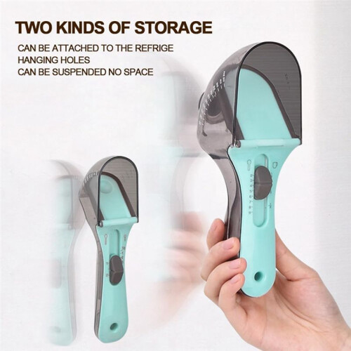 Adjustable Measuring Cup and Spoons Set Battery-Free Baking Magnetic Back Strap Kitchen Tools Graduated Measuring