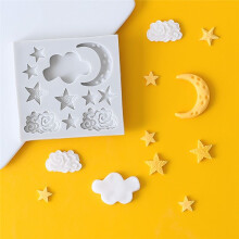 Taart Fondant Siliconen Taart Bakvorm Ster Maan Chocoladevorm Wolken Mallen Taart Decoreren Accessoires voor Diy Gereedschap