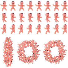 100PCS  Plastic Babies Tiny Plastic Babies Small Baby King Cake Babies for Ice Cubes Baby Shower Game