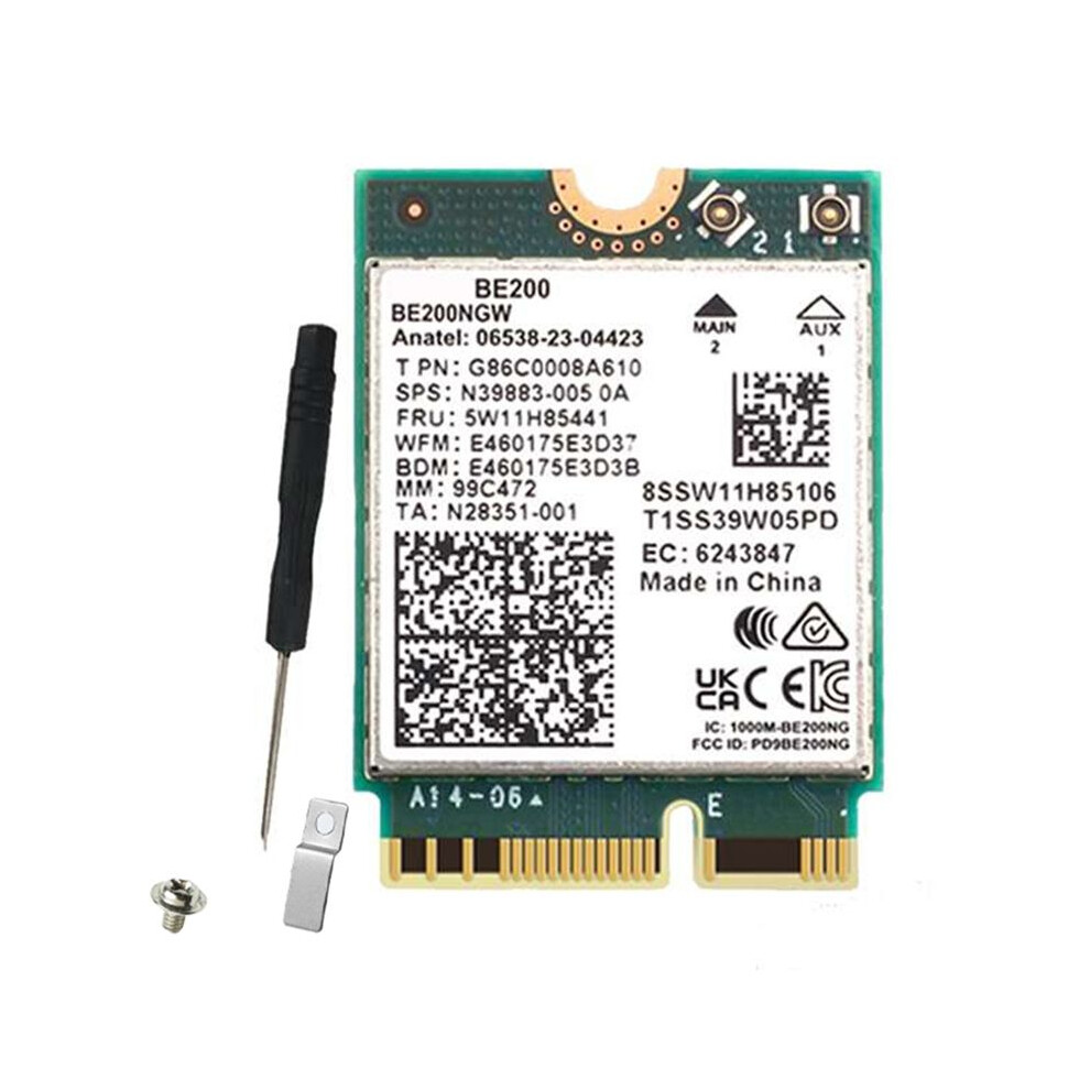 Wifi 7 Be200 Be200ngw Wifi Card Bt 5.4 802.11Ax Tri-Band M.2 Ngff Wireless Network Adapter For Win10/11 4712511086775