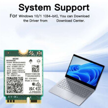 WIFI 7 BE200 BE200NGW WiFi-Kort BT 5.4 802.11AX Tri-Band M.2 NGFF Trådlös Nätverksadapter för Win10/11