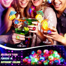 LED Light Bumpy Rings Flashing LED Bumpy Light- Toy Birthday Rewards Eggs Filler Glow Party Supplies