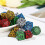 Yellow 7 Pcs for TRPG DND Dice Set Acrylic Multi-Sided 7-Die D4-D20 Polyhedral Dice Table Game Math Tabletop 7