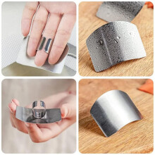 Protector de Dedos de Acero Inoxidable, Protector de Dedos Multifuncional, Protector de Dedos para Cortar Alimentos y Rebanar, Protector de Dedos