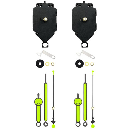 2 Set Quartz Clock Movement Kit Oscillating Movement + Luminous Pointer Clock Repair Parts Replacement Parts B 1