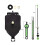 2 Set Quartz Clock Movement Kit Oscillating Movement + Luminous Pointer Clock Repair Parts Replacement Parts B 6