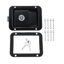 Car Toolbox Replacement with Keys with 8 Rivet Stainless Steel Pull Handle Lock for RV Trailer