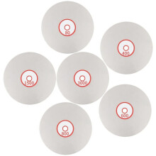 Conjunto Discos Polimento Diamantados 6 Peças, Disco Polimento Plano Diamantado de 6 Polegadas, Disco Polimento com Lixa 80/400/600/800/1500/3000,