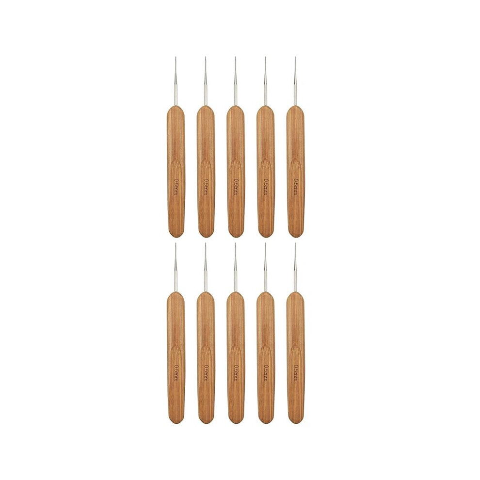 10Pcs Dreadlock Crochet Hook Tool, Dreadlocks Crochet Hooks For Hair Wood, Dreadlock Crochet Hook Tool 4712139577686