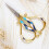 European Light Luxury Retro Painted Diamond Colored Bottle Small Scissors 4