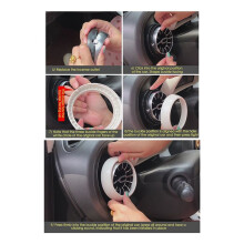 1set/4pcs Air Conditioner Air Vent Chrome Trim Cover for - 453 Four Two Dashboard Outlet Frames