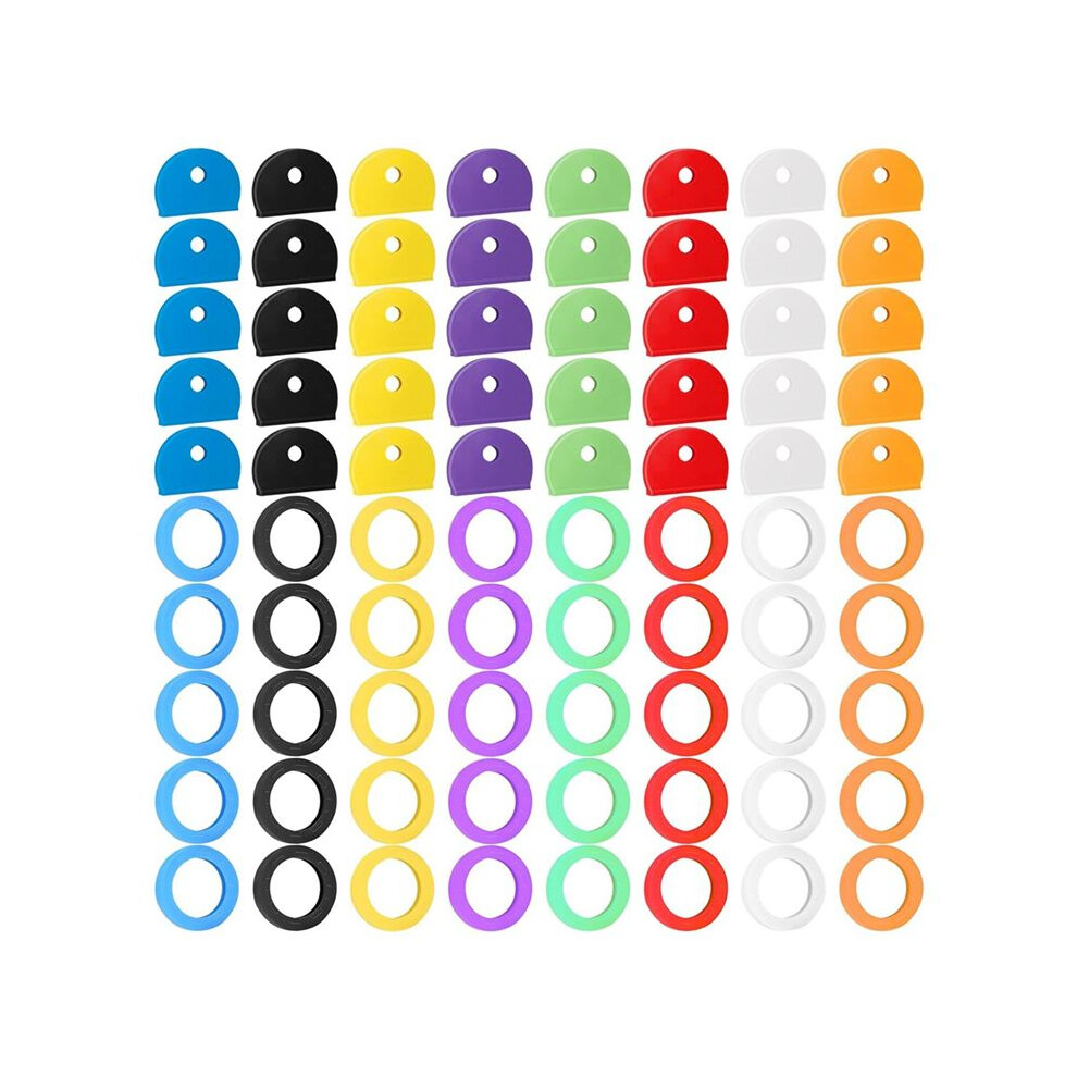 80 Pieces Key Color Covers Key Caps Tags Covers Set Key Identifier Rings Key Toppers For Keys Organization House Key 4711481545831
