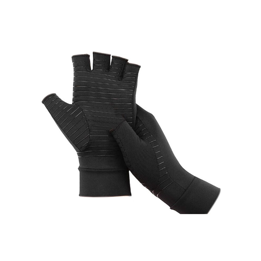 Semoic Arthritis Gloves Hand Support Wrist Brace For Swelling - Fingerless Compression Gloves Wrist Pain Support Women Men