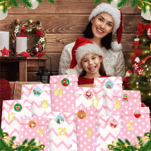 24 Stuks Kersttassen Vakantietassen Kerstcadeautassen Snoepbuffet Papieren Zakken voor Kerstvakantie