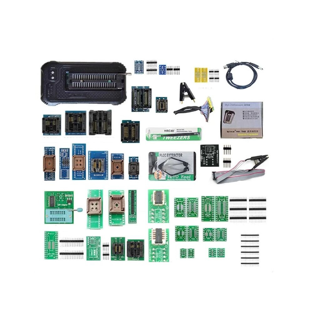 For Xgecu T48 Tl866ii Usb Universal Programmer With 42 Adapters Support 17386+Ic Spi Flash Nand Eeprom Mcu Avr 4761068255882