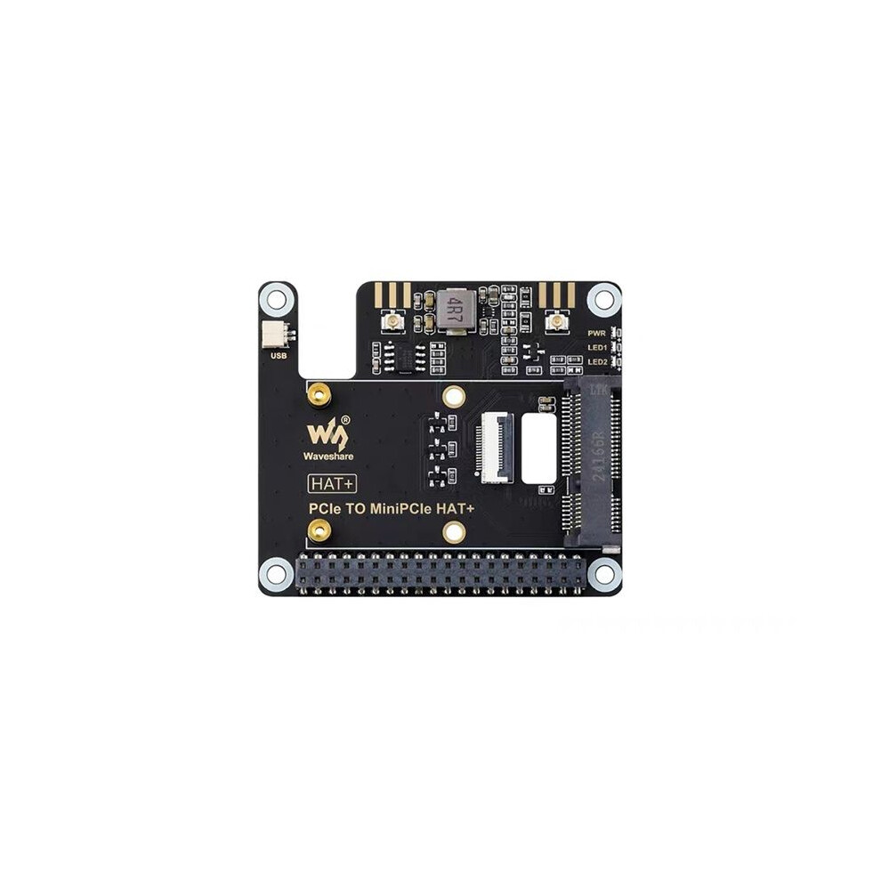 Waveshare For Raspberry Pi 5 Pcie To Minipcie Expansion Board With 16P Cable Gpio Header Support Usb For Rpi 5 4711715098423