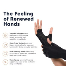 Arthritis Gloves Hand Support Wrist Brace for Swelling - Fingerless Compression Gloves Wrist Pain Support Women Men