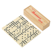 28 PCS Dominoes Set for Adults Classical Board Games Double 6 Dominos Game Set with Wood Case 2-4 Players