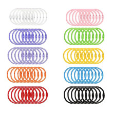 80Pcs Colorful Loose Leaf Binder Rings Book Rings Paper Rings for Index Cards Notebook Keychain Key Ring