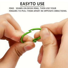 80Pcs Colorful Loose Leaf Binder Rings Book Rings Paper Rings for Index Cards Notebook Keychain Key