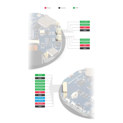 2.1-Inch Round Touch Screen Development Board ESP32-S3 Chip WiFi/BLE5  Board QMI8658 Six-Axis Sensor 1