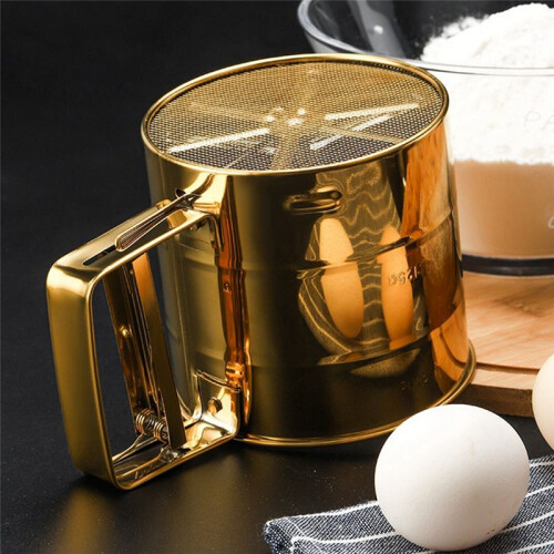 Kitchen Bake Tool Supply Handheld Flour Sifter Baking Coffee Filter Hand Press Flour Sifter Coffee Mesh Shaker 1
