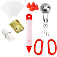 302PCS Cake Maker Kit with Scooper, Decorating Pen, Sticks, Wrappers, and Ties for Lollipops, Candies, Chocolates