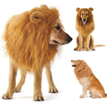 Een Schattige Hond Cosplay Kleding Leeuw Manen voor Hondenkostuums Realistische Leeuw Pruik voor Middelgrote Tot Grote Hond + Oor Dierbenodigdheden